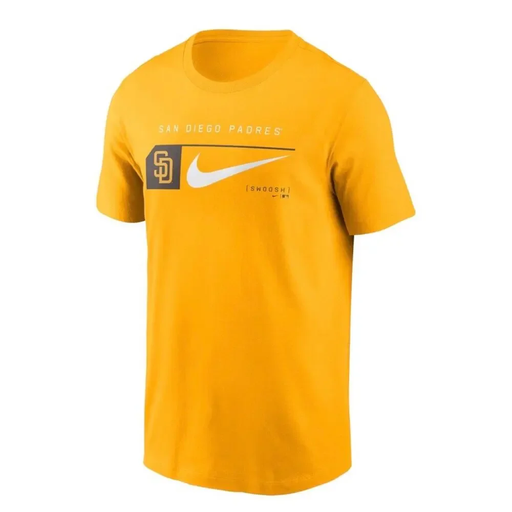 NWT‎ Men's XXL San Diego Padres Nike Gold Team Swoosh Lockup T-Shirt